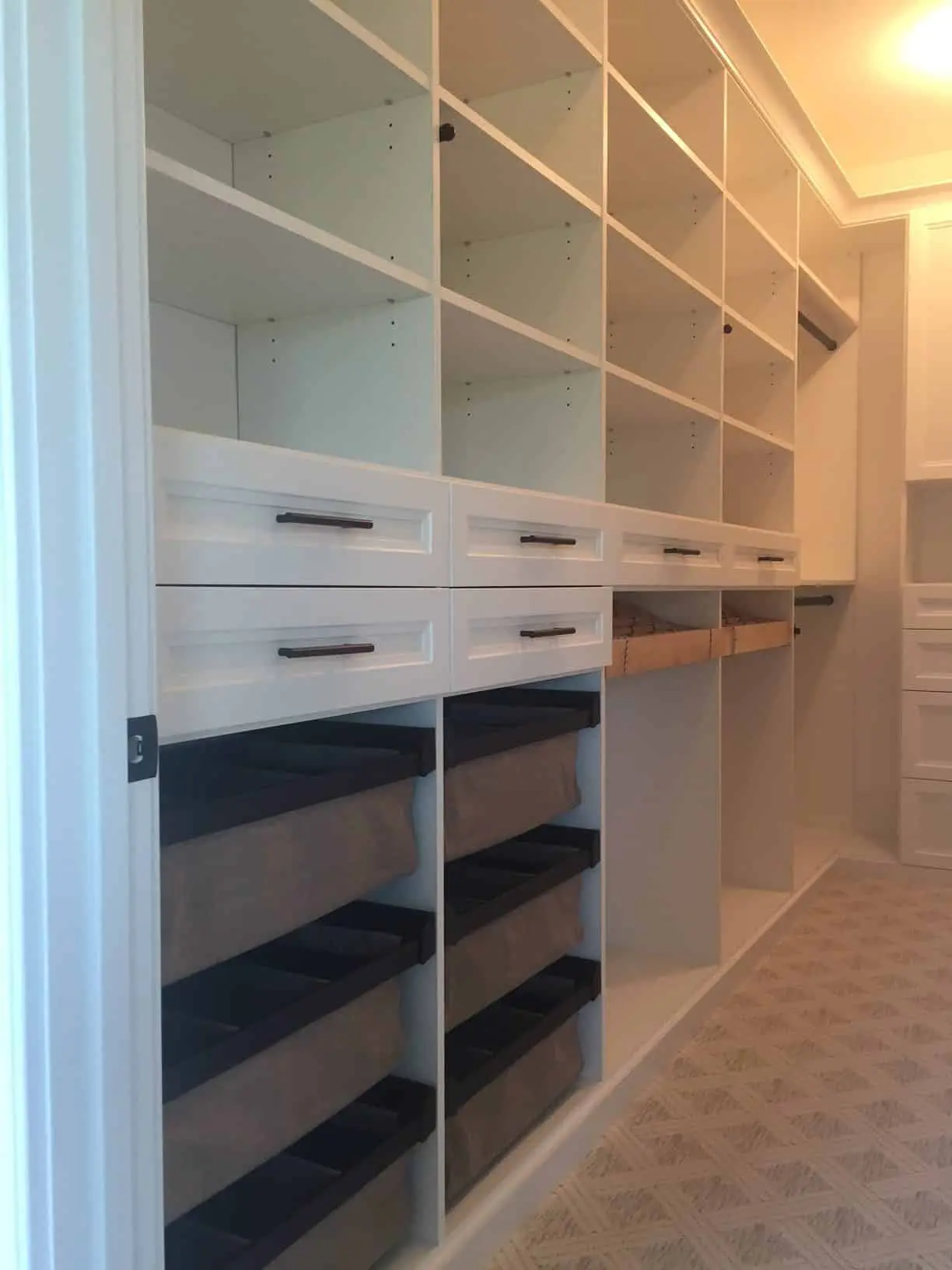 Closet System with Baskets