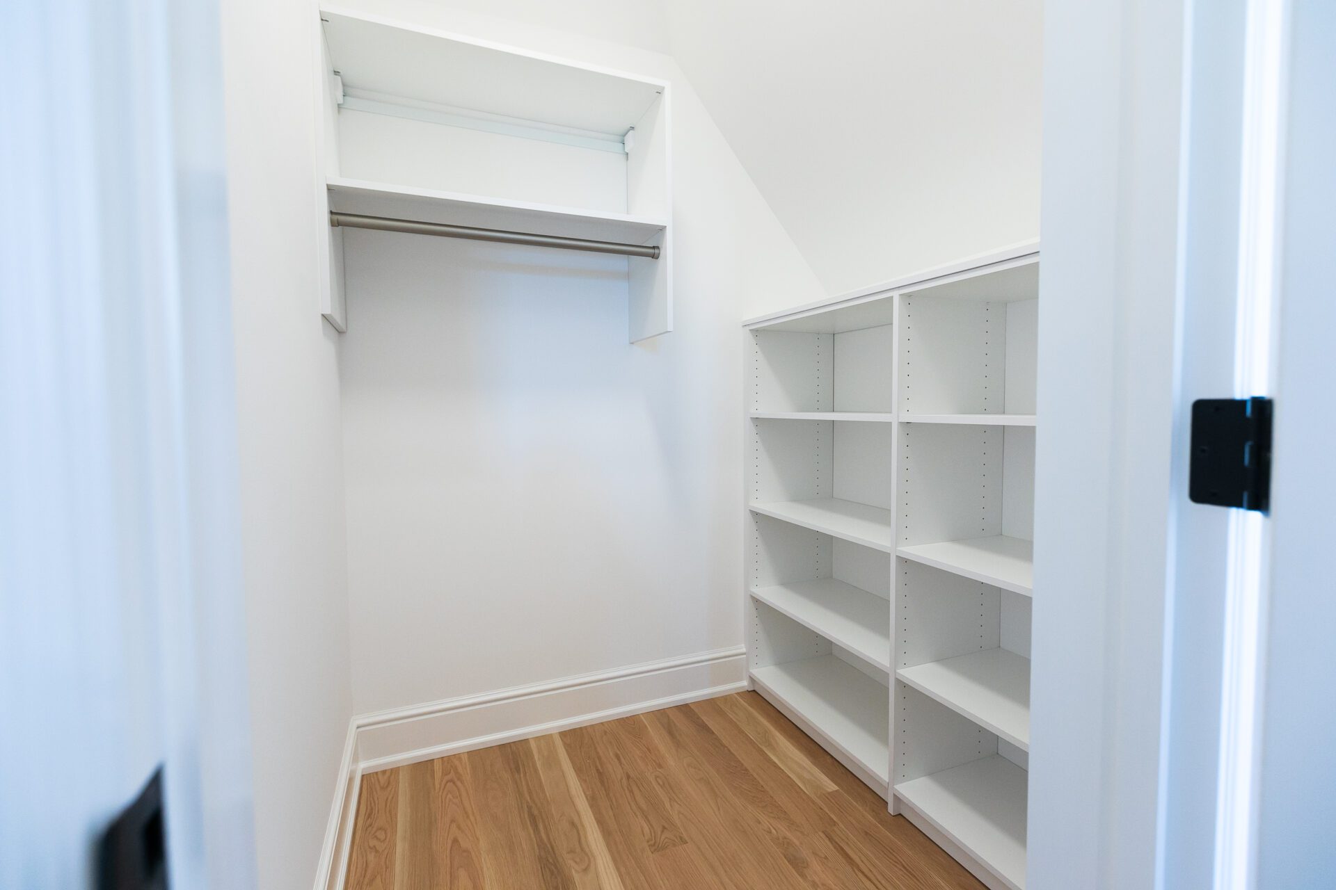 Opened door of a closet