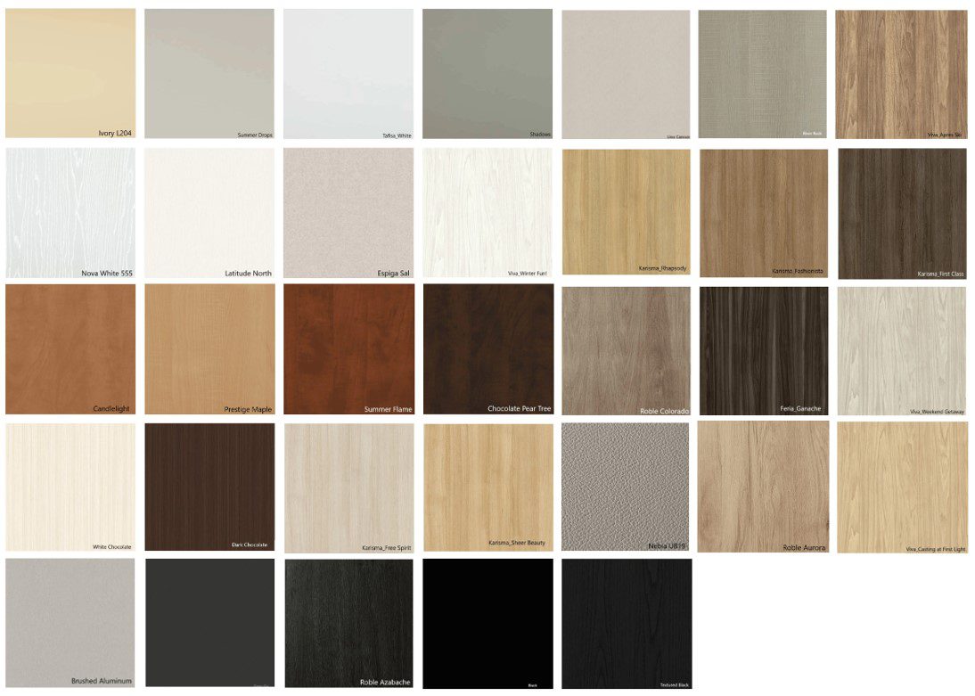 Closet Parts Color Offerings 2025