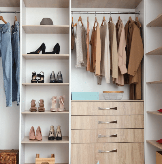 Professionally built custom closet systems