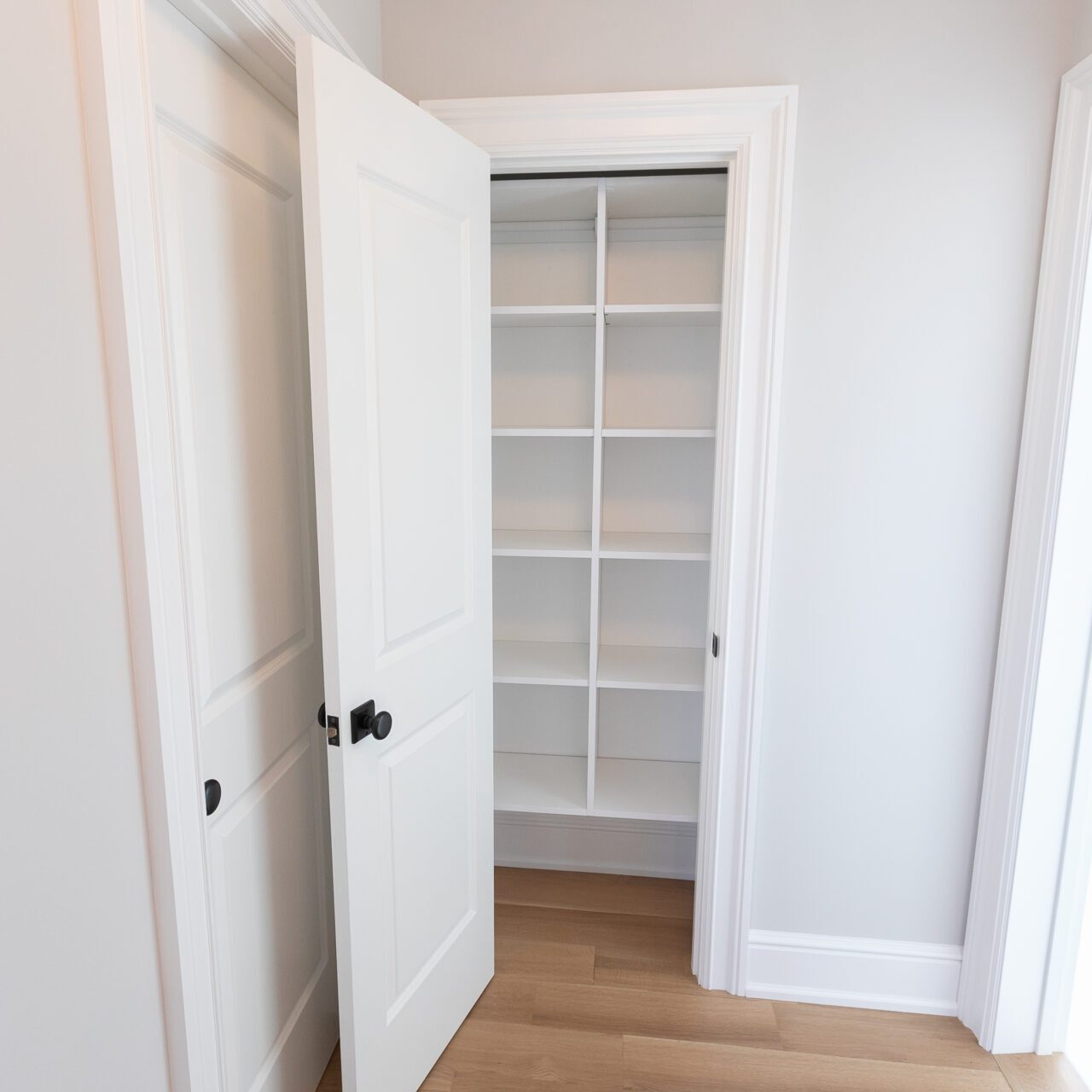 Open Closet with Cube Shelves